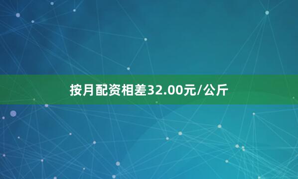 按月配资相差32.00元/公斤
