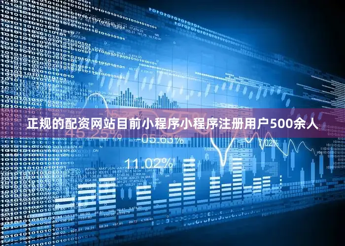 正规的配资网站目前小程序小程序注册用户500余人